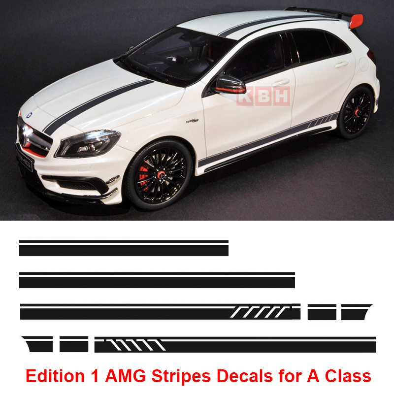 Edition 1 Style Stripe Top Side Sticker For Mercedes Benz W176 A Class Amg Black Ebay