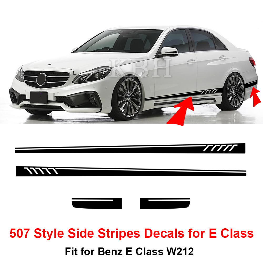 507 Style Side Stripes Sticker for Mercedes Benz W212 E 63 Class AMG ...